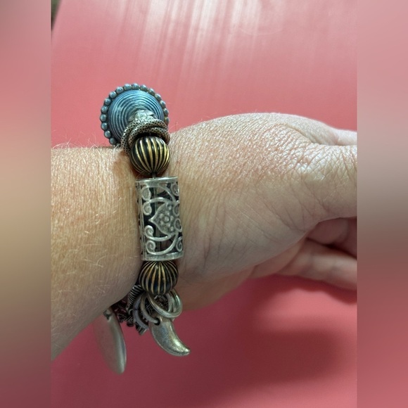 Silver and Brown Charm Bracelet - Picture 7 of 8